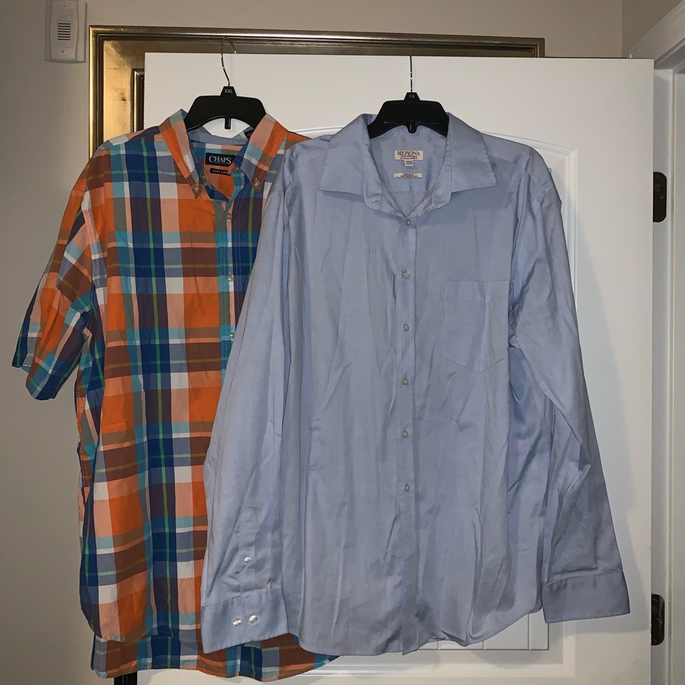 🐠 2 button down shirts size XXL